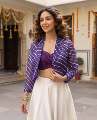 💃 Dance Floor Ready – Leheriya Bandhani Luxe Women's Jacket