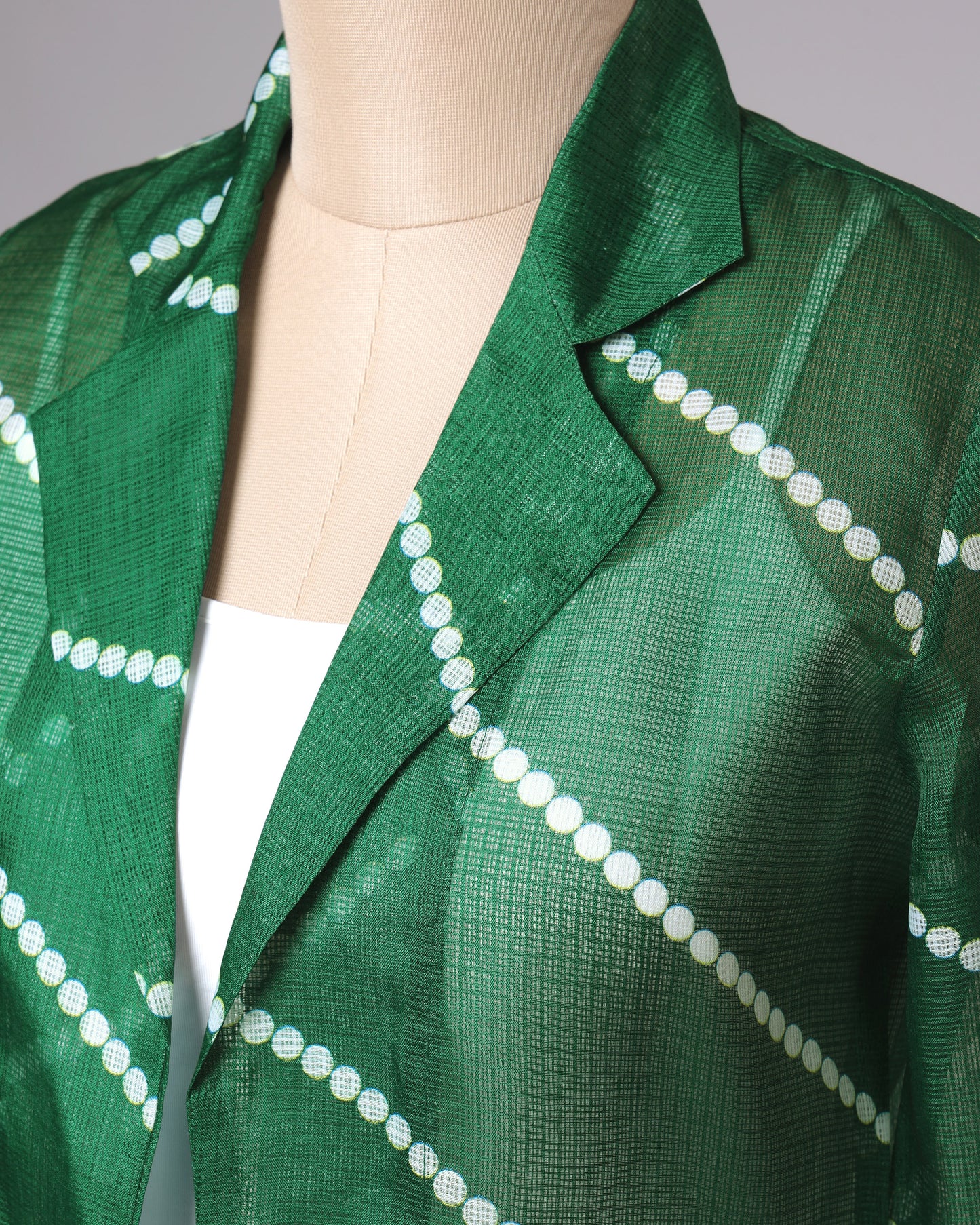 💚 GEN-Z Favorite – Green Ethnic Fusion Leheriya Women's Jacket