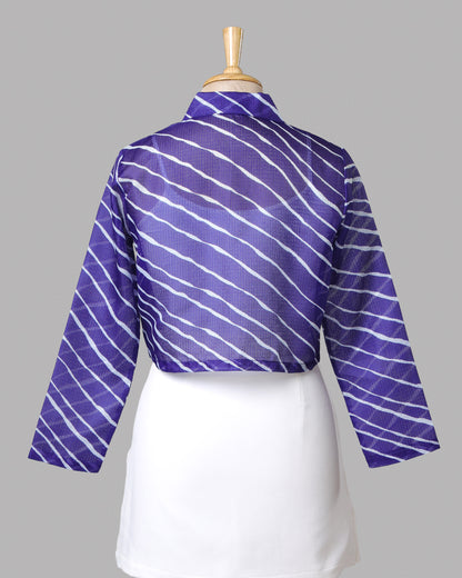 💃 Dance Floor Ready – Leheriya Bandhani Luxe Women's Jacket