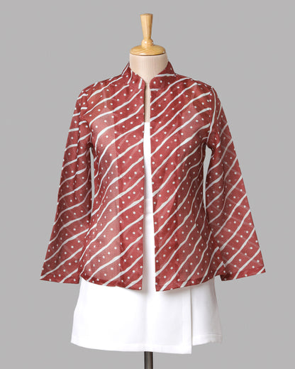 🎉 Festival Ready – Ethnic Fusion Women's Leheriya Women's Jacket