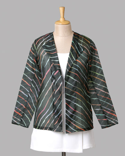 🔥 Own Every Celebration – Premium Black Leheriya Women's Jacket