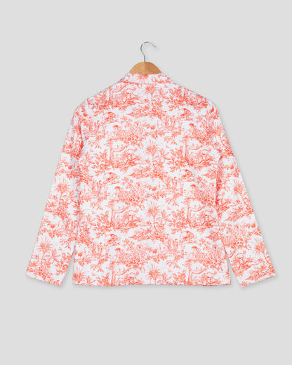 Trendy Toil Print Jacket For Women