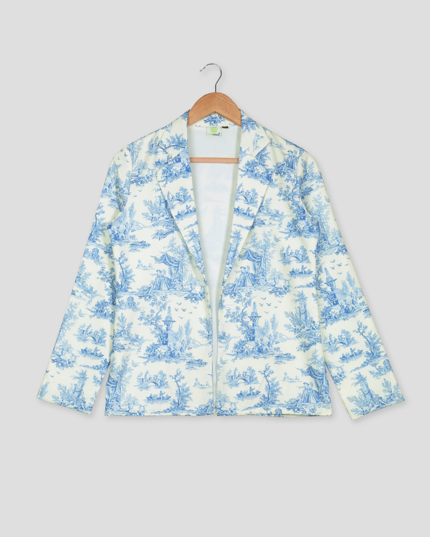 Spring's Chic Cover-Up: Women's Toile Print Jacket