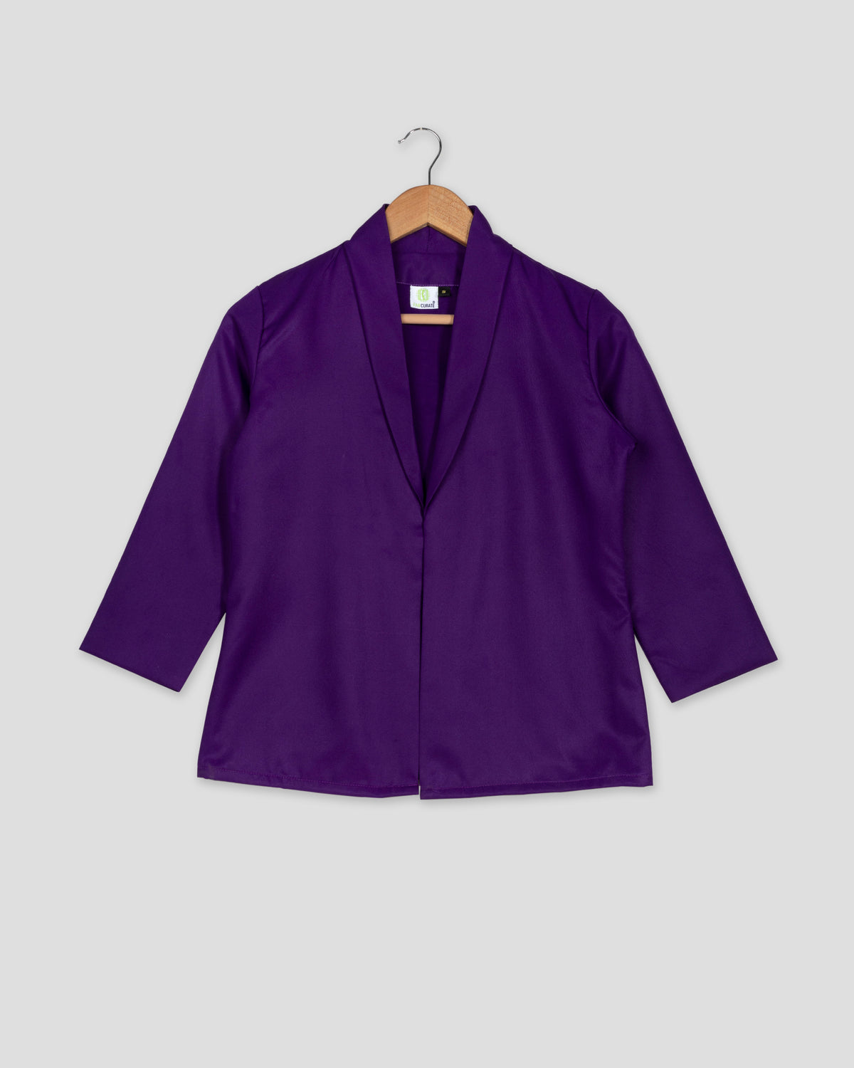 Solid Edit : Plain Indigo Purple Jacket For Women