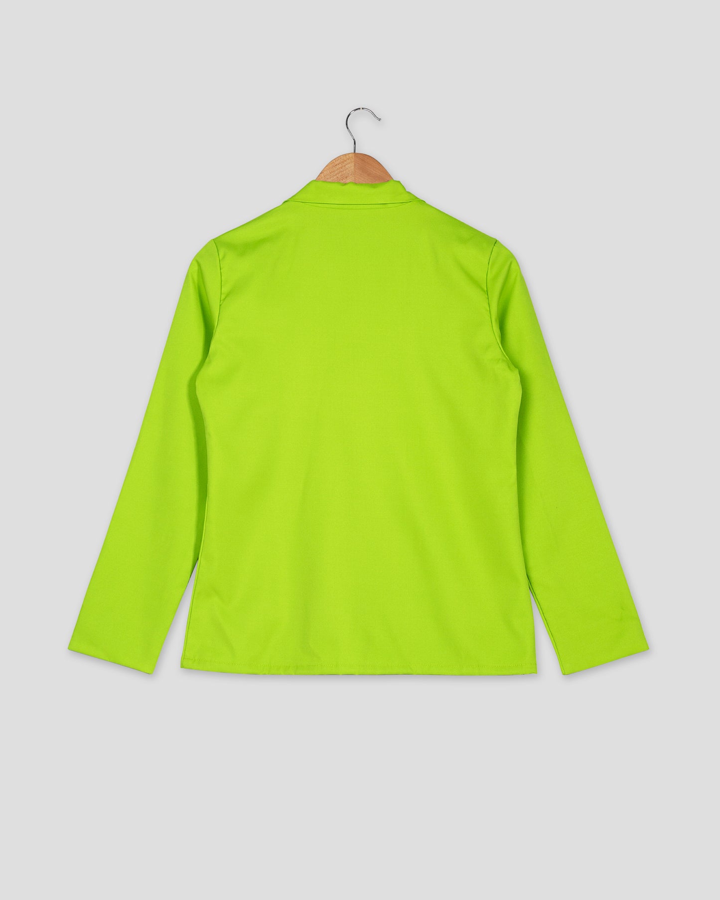 Solid Edit : Plain Kelly Green Jacket For Women