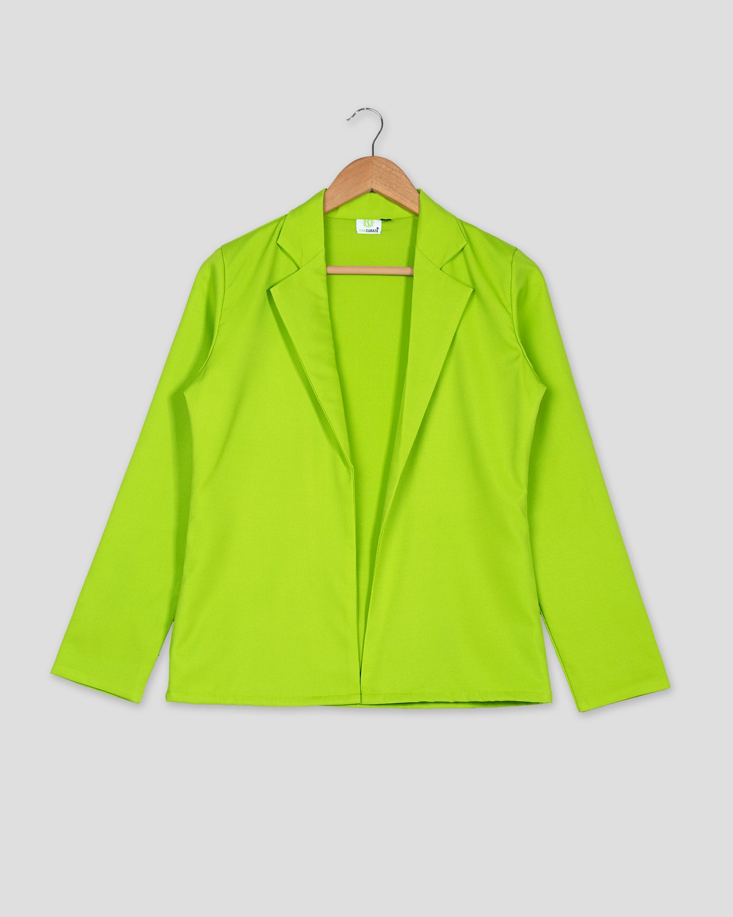 Solid Edit : Plain Kelly Green Jacket For Women