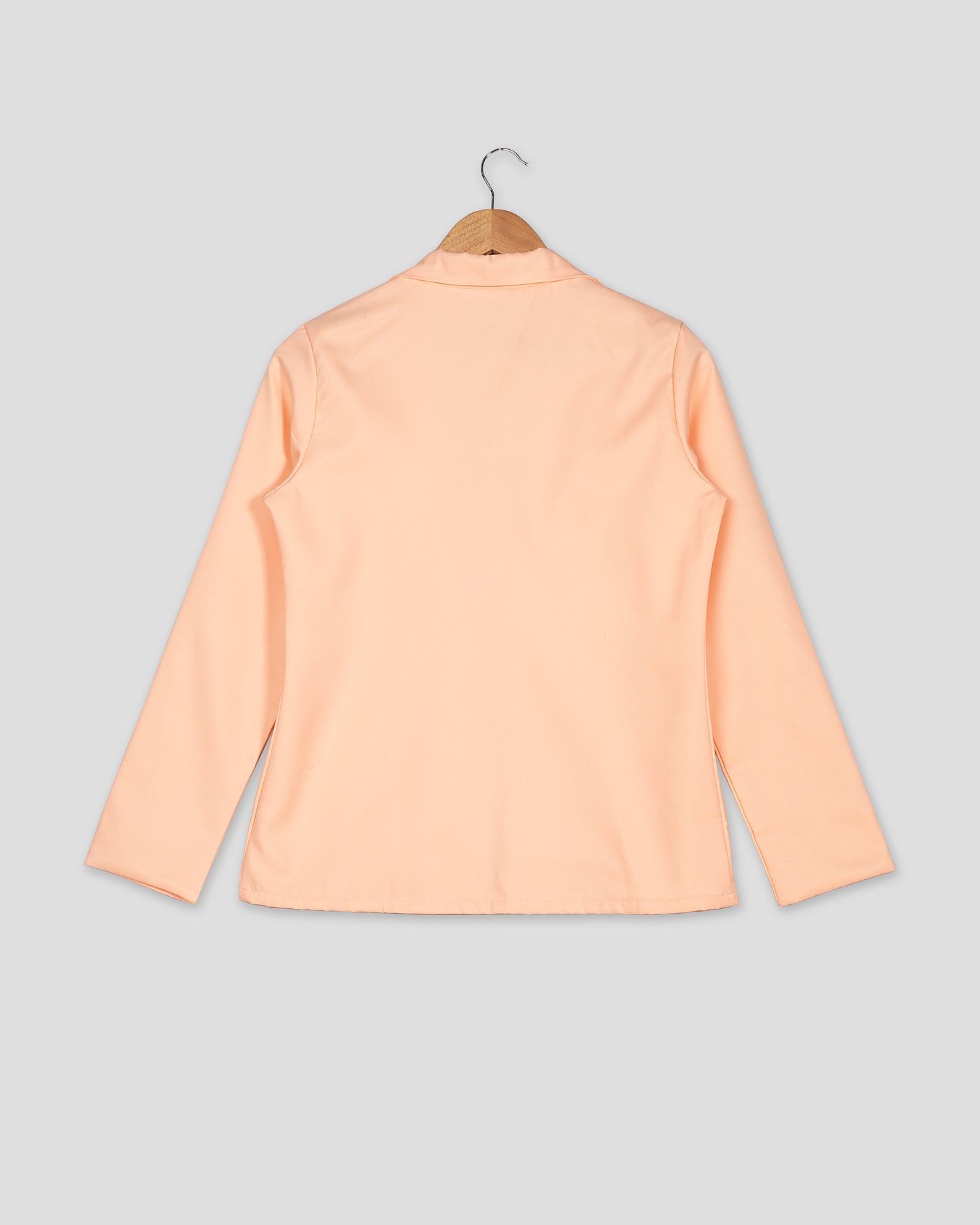 Solid Edit : Plain Light Orange Jacket For Women