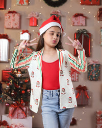 Swag Wali Santa Girls Jacket - For Christmas Lovers