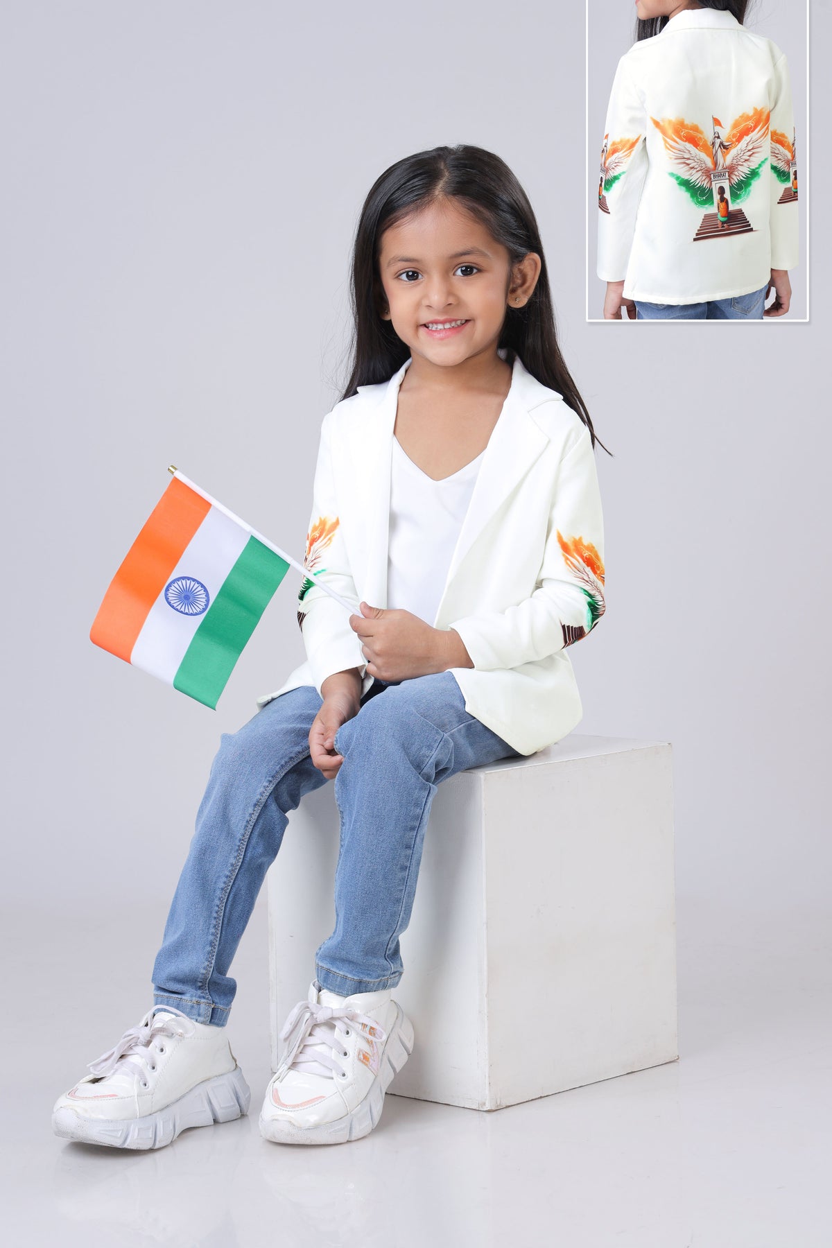 Empowering Patriotism: Freedom Edit Jacket For Girls