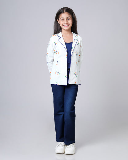 Proudly Indian ❤️ Embroidery Work Girls Jacket - Everyday Patriot