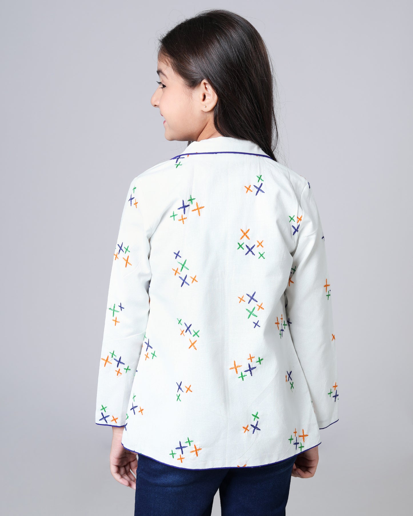 Proudly Indian ❤️ Embroidery Work Girls Jacket - Everyday Patriot