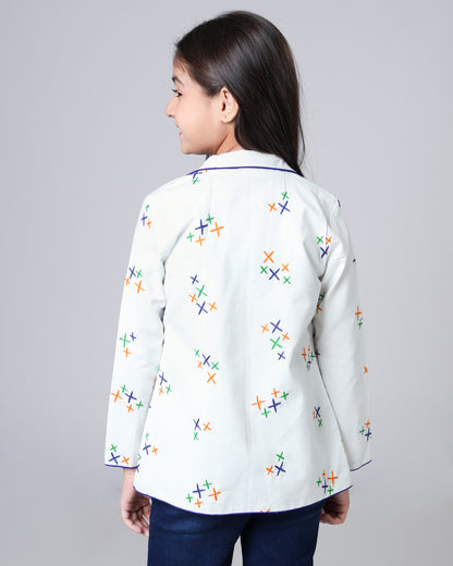 Proudly Indian ❤️ Embroidery Work Girls Jacket - Everyday Patriot