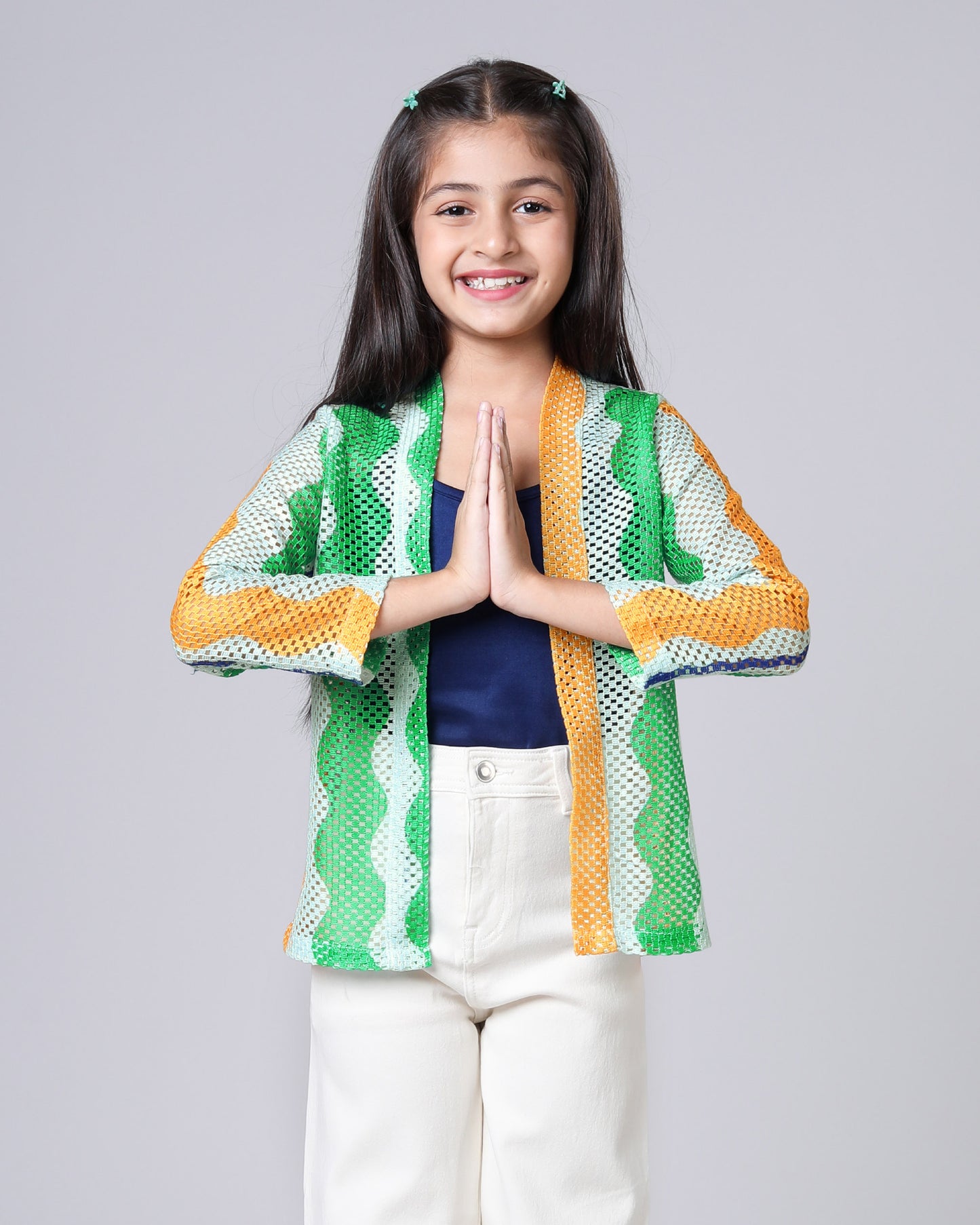 Nation First Jacket For Girls - Styled in Freedom Colors