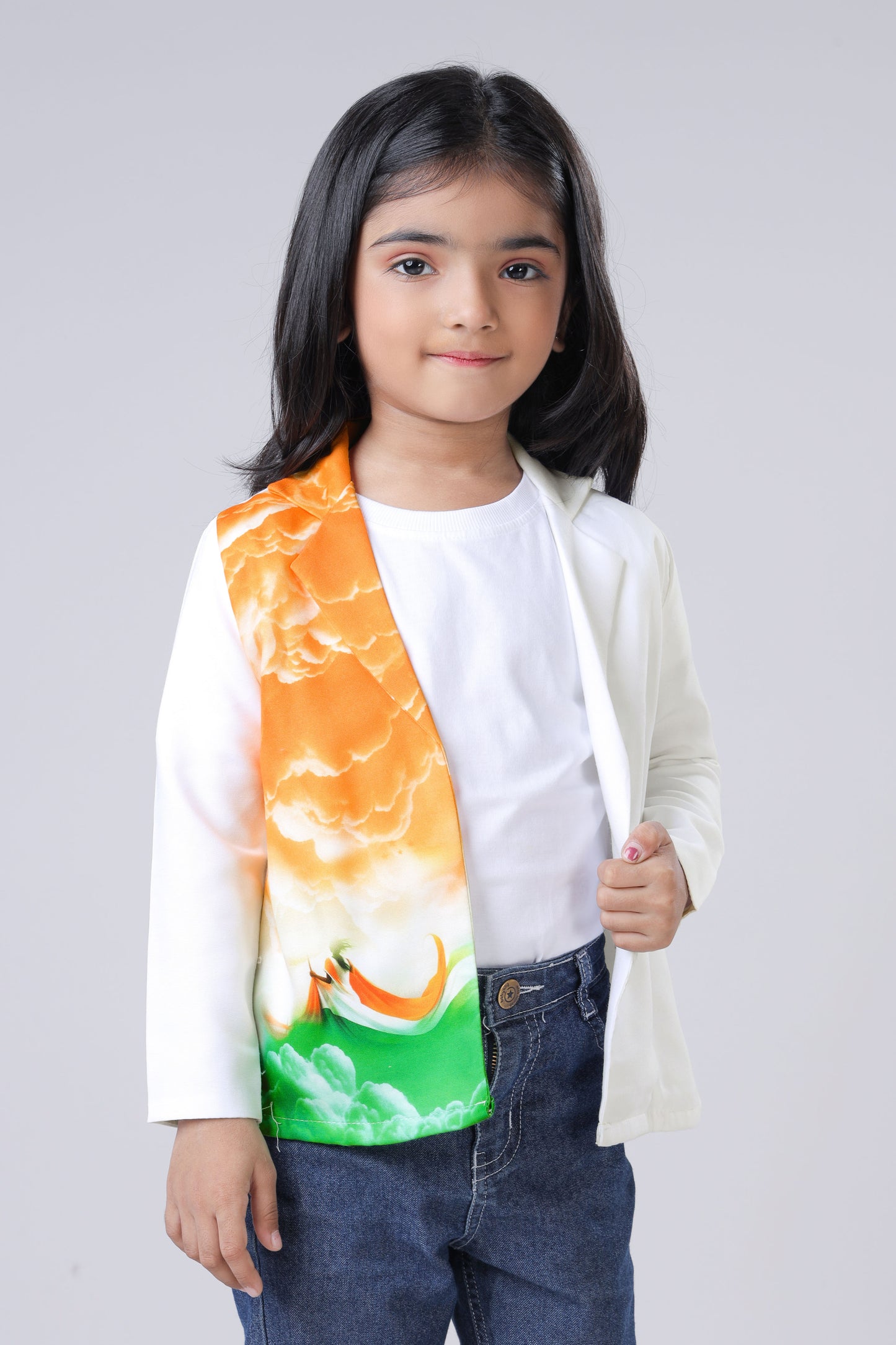 India's Pride: Freedom Edit Girls Jacket By Neofaa