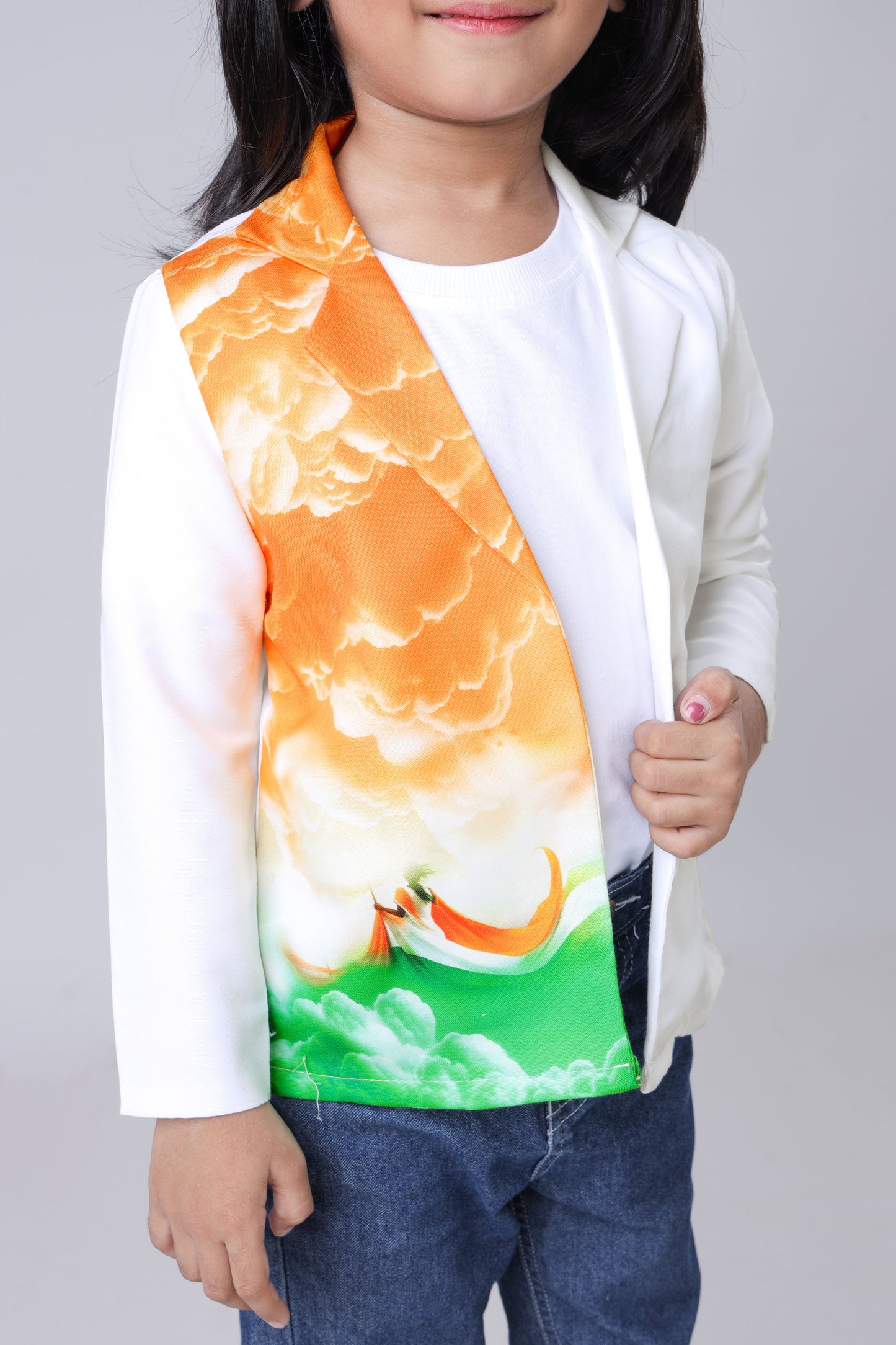 India's Pride: Freedom Edit Girls Jacket By Neofaa