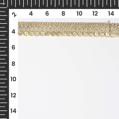 Double Sequins Infused in Fancy Look Lace (9 Mtr)