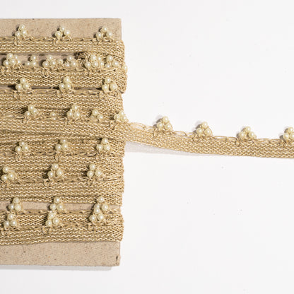 Modern Zari Thread and Pearl Work Lace (9 MTR)