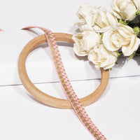 Pink Resham Twist in Golden Zari Lace (18 Mtr)