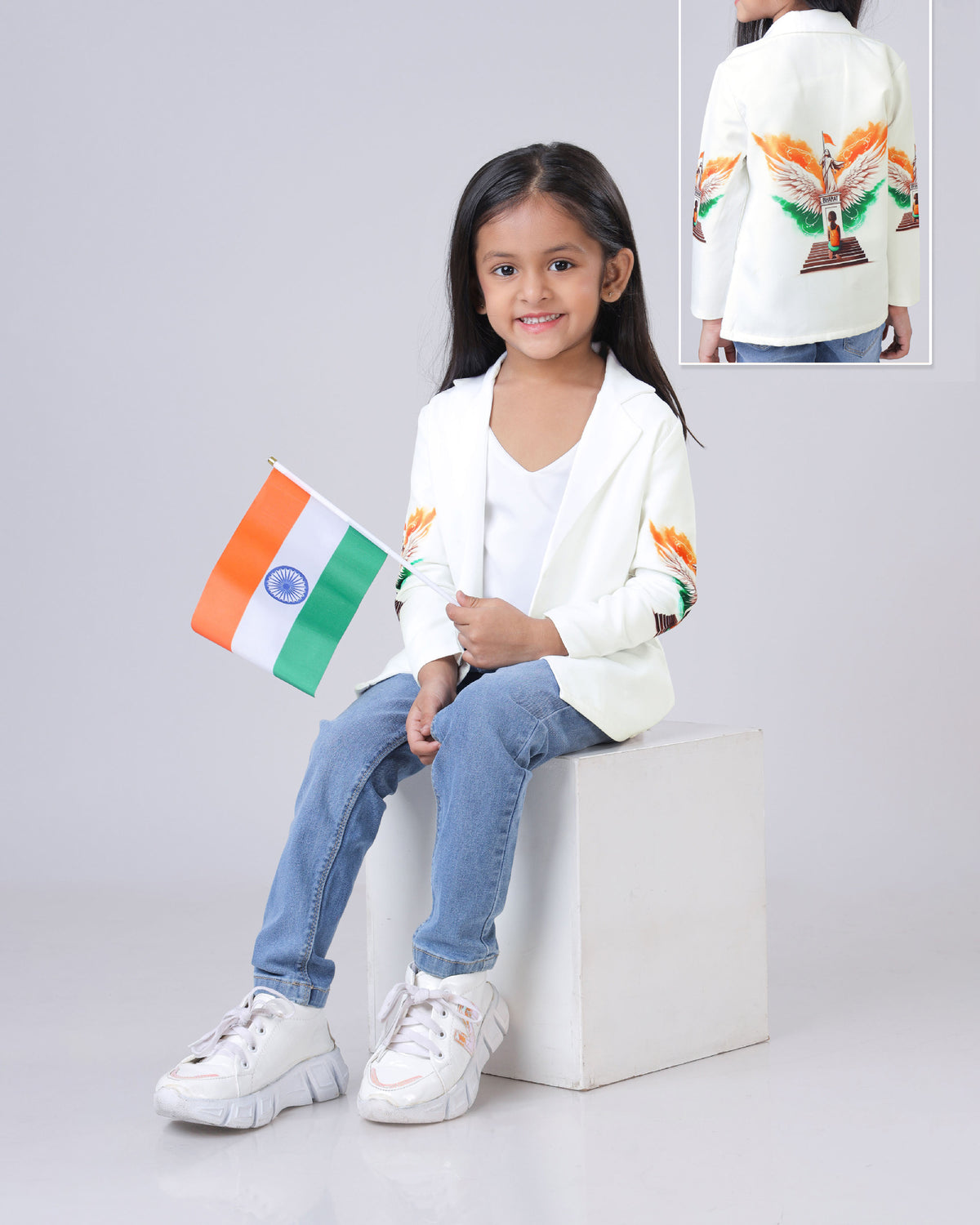 Empowering Patriotism: Freedom Edit Jacket For Girls