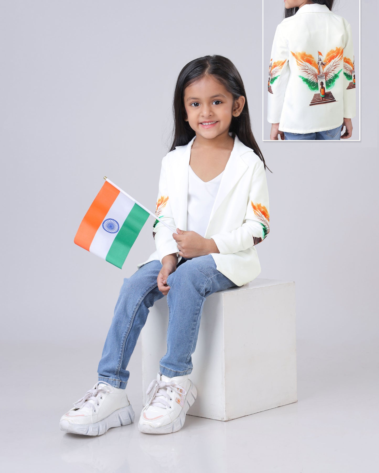 Empowering Patriotism: Freedom Edit Jacket For Girls