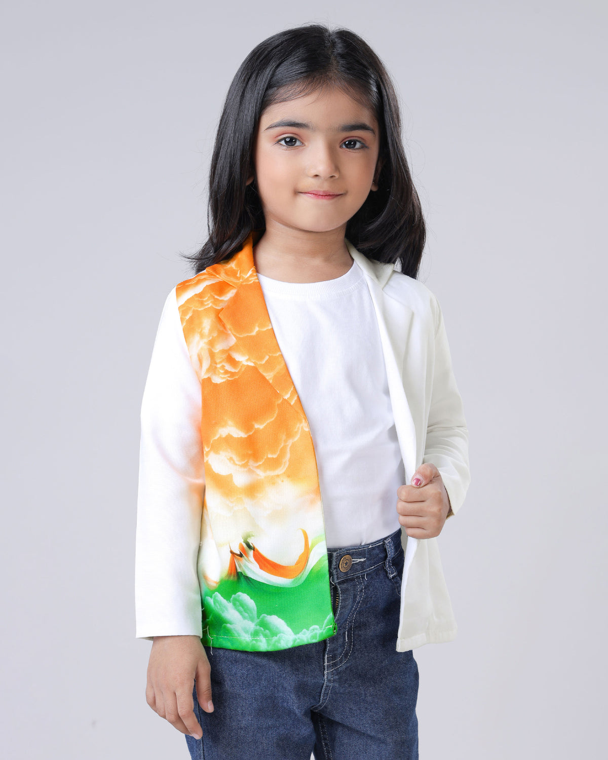 India's Pride: Freedom Edit Girls Jacket By Neofaa