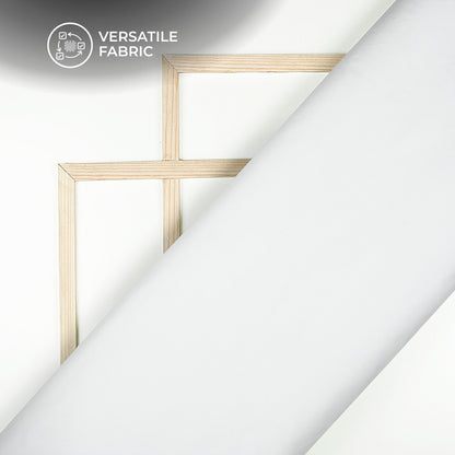 White Plain Banana Crepe Fabric (Width 58 Inches)