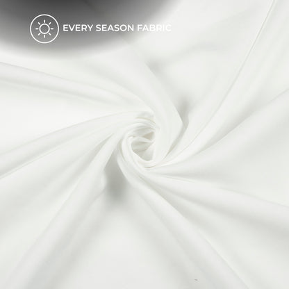 White Plain Banana Crepe Fabric (Width 58 Inches)