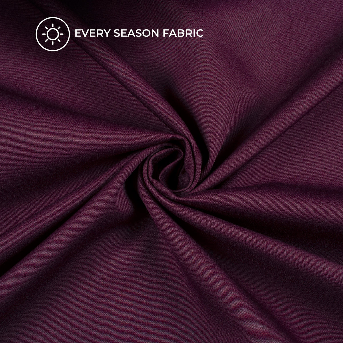 Purple Plum Plain Banana Crepe Fabric (Width 58 Inches)
