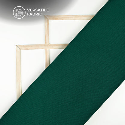 Teal Green Plain Banana Crepe Fabric (Width 58 Inches)