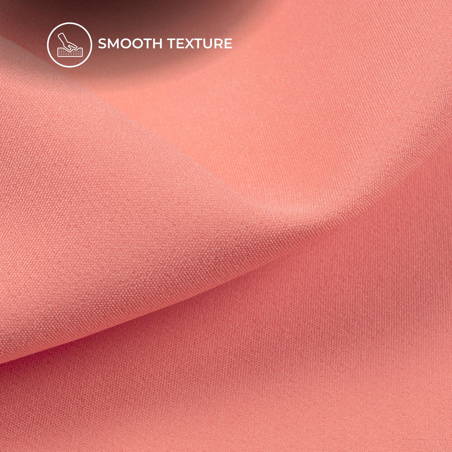 Peachy Pink Plain Banana Crepe Fabric (Width 58 Inches)