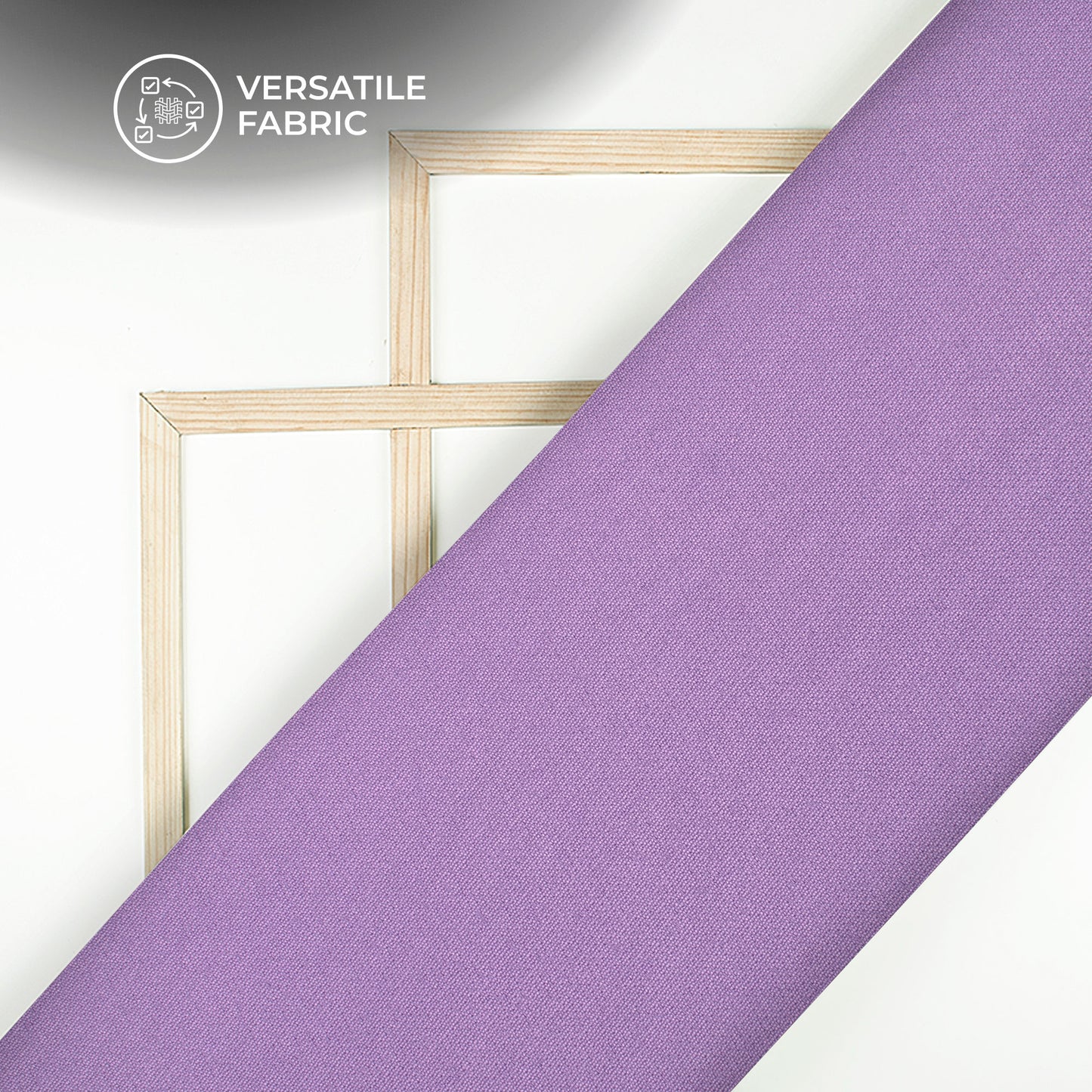 Lavender Purple Plain Banana Crepe Fabric (Width 58 Inches)