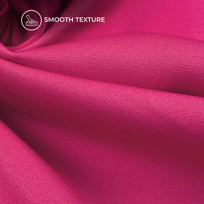 Bright Pink Plain Banana Crepe Fabric (Width 58 Inches)
