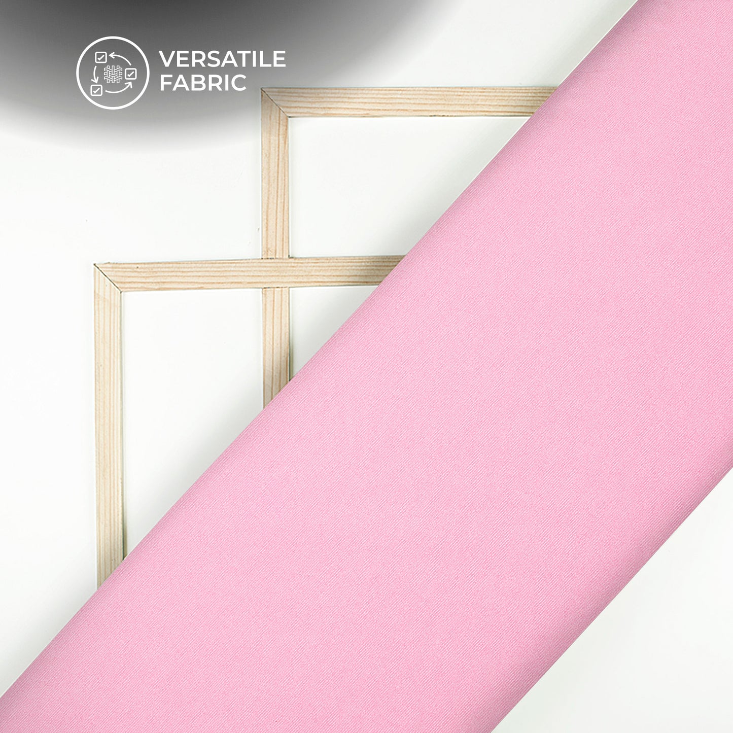 Pink Plain Banana Crepe Fabric (Width 58 Inches)