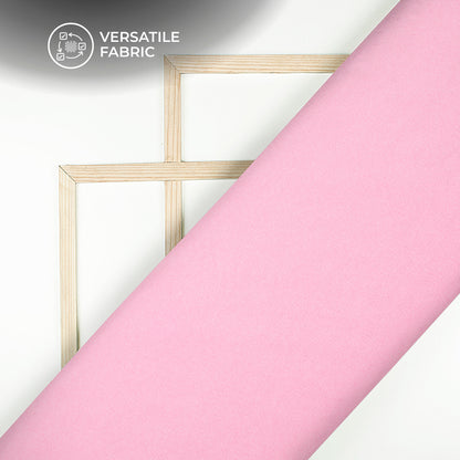Pink Plain Banana Crepe Fabric (Width 58 Inches)