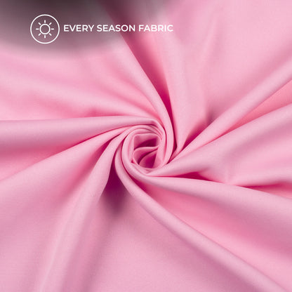 Pink Plain Banana Crepe Fabric (Width 58 Inches)