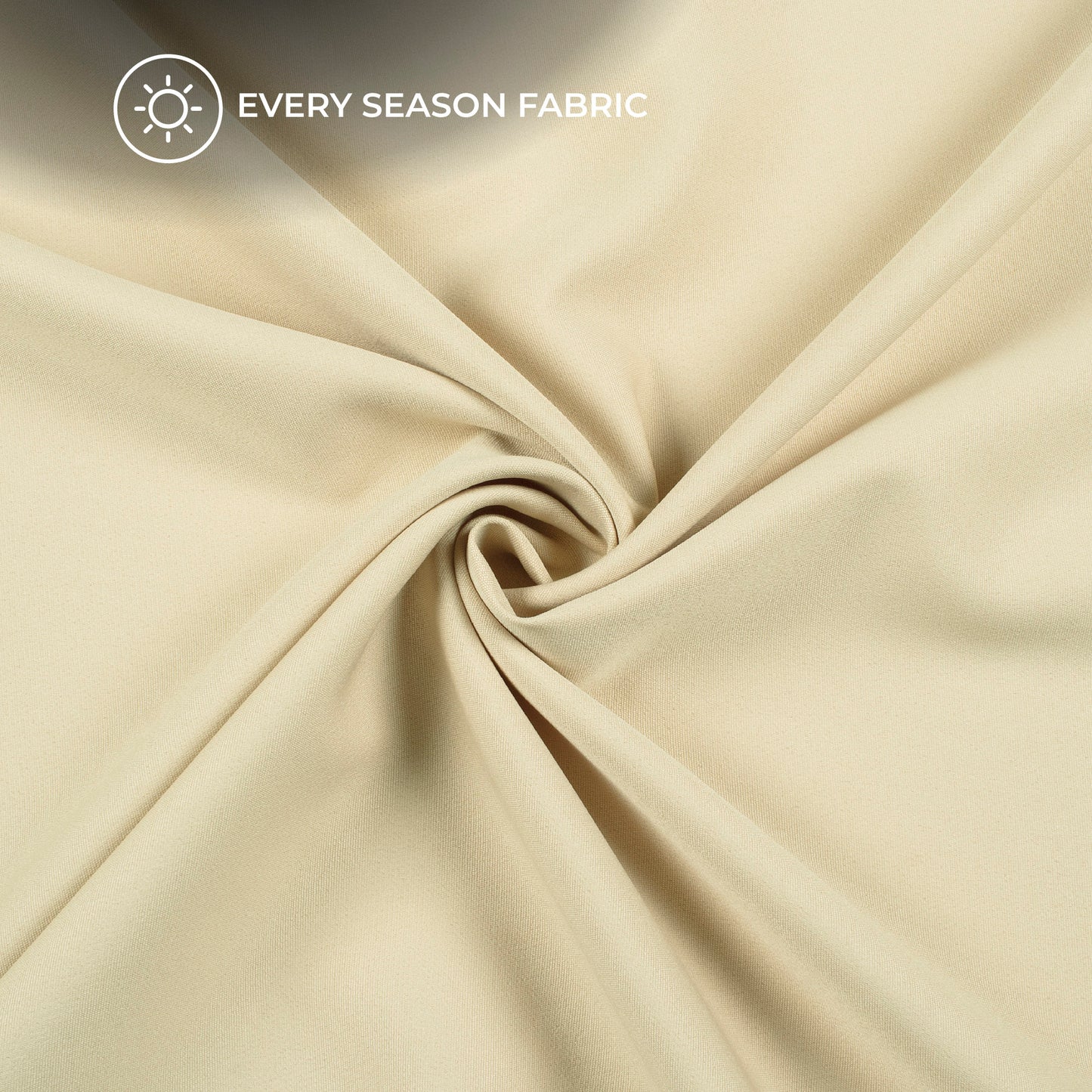 Beige Plain Banana Crepe Fabric (Width 58 Inches)