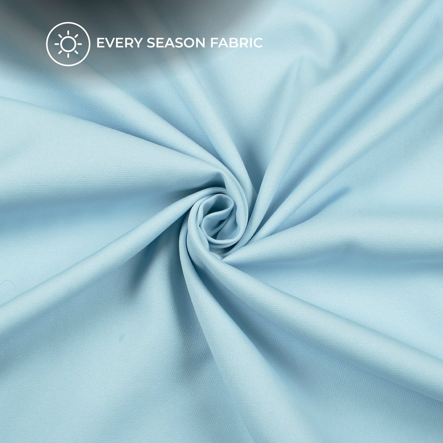Sky Blue Plain Banana Crepe Fabric (Width 58 Inches)