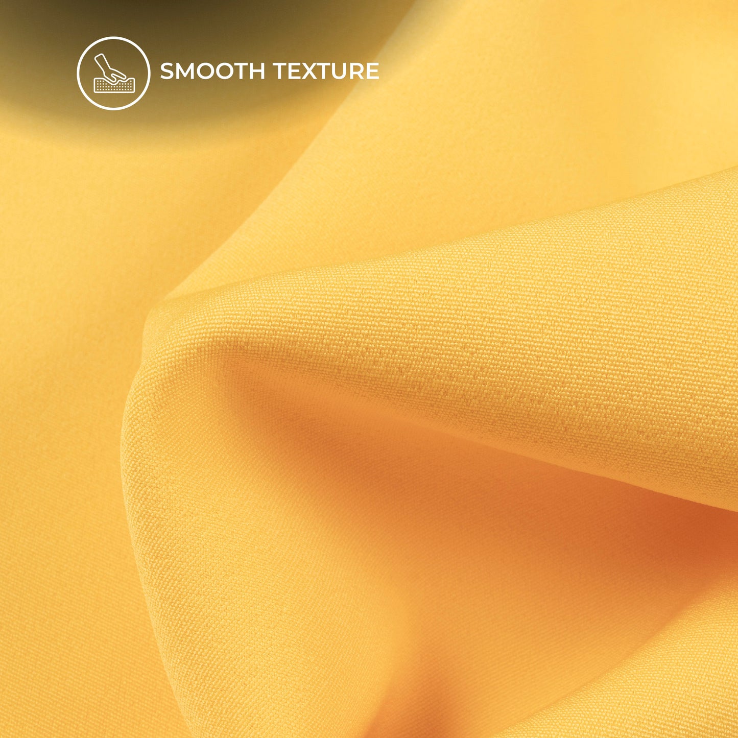Yellow Plain Banana Crepe Fabric (Width 58 Inches)