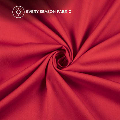 Red Plain Banana Crepe Fabric (Width 58 Inches)