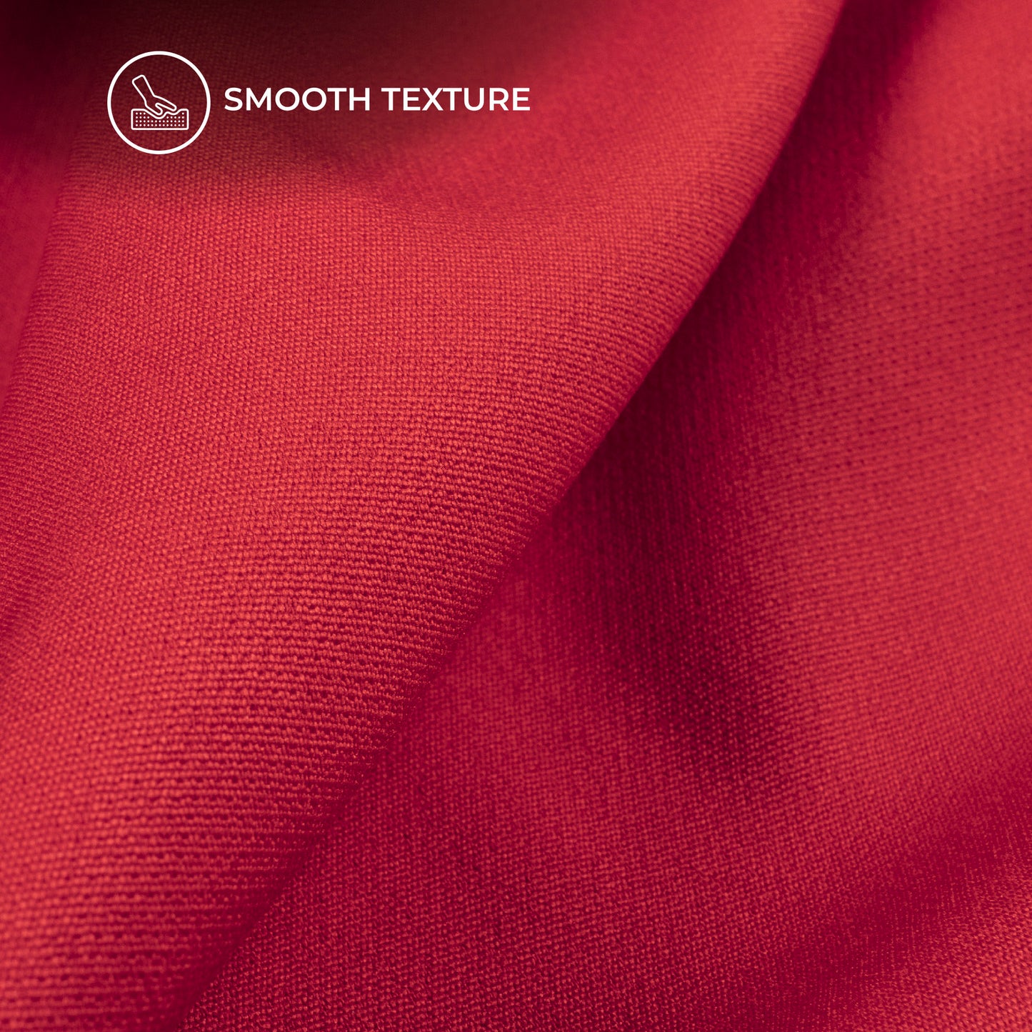Red Plain Banana Crepe Fabric (Width 58 Inches)
