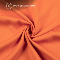 Orange Plain Banana Crepe Fabric (Width 58 Inches)