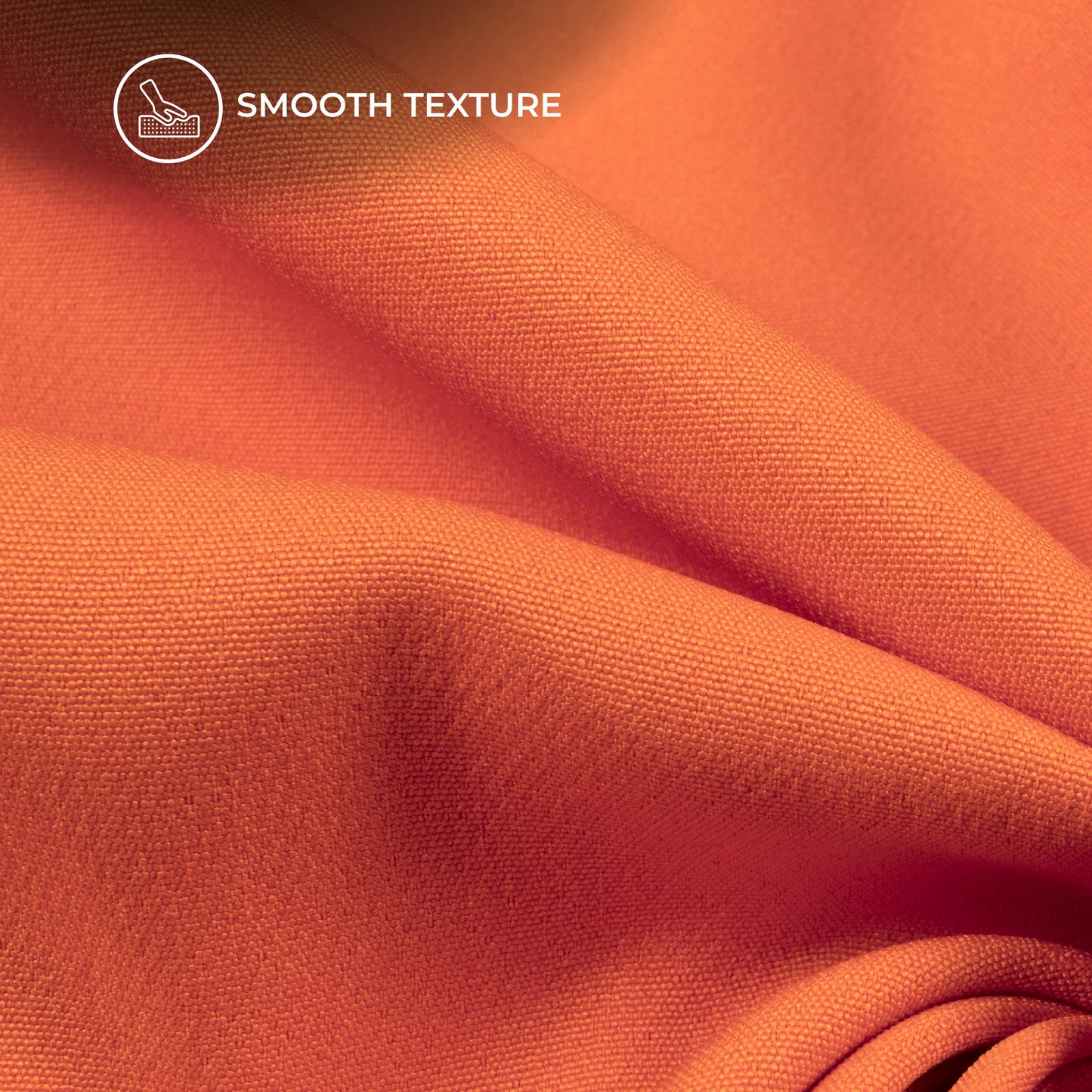 Orange Plain Banana Crepe Fabric (Width 58 Inches)