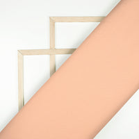 Coral Peach Plain Banana Crepe Fabric (Width 58 Inches)