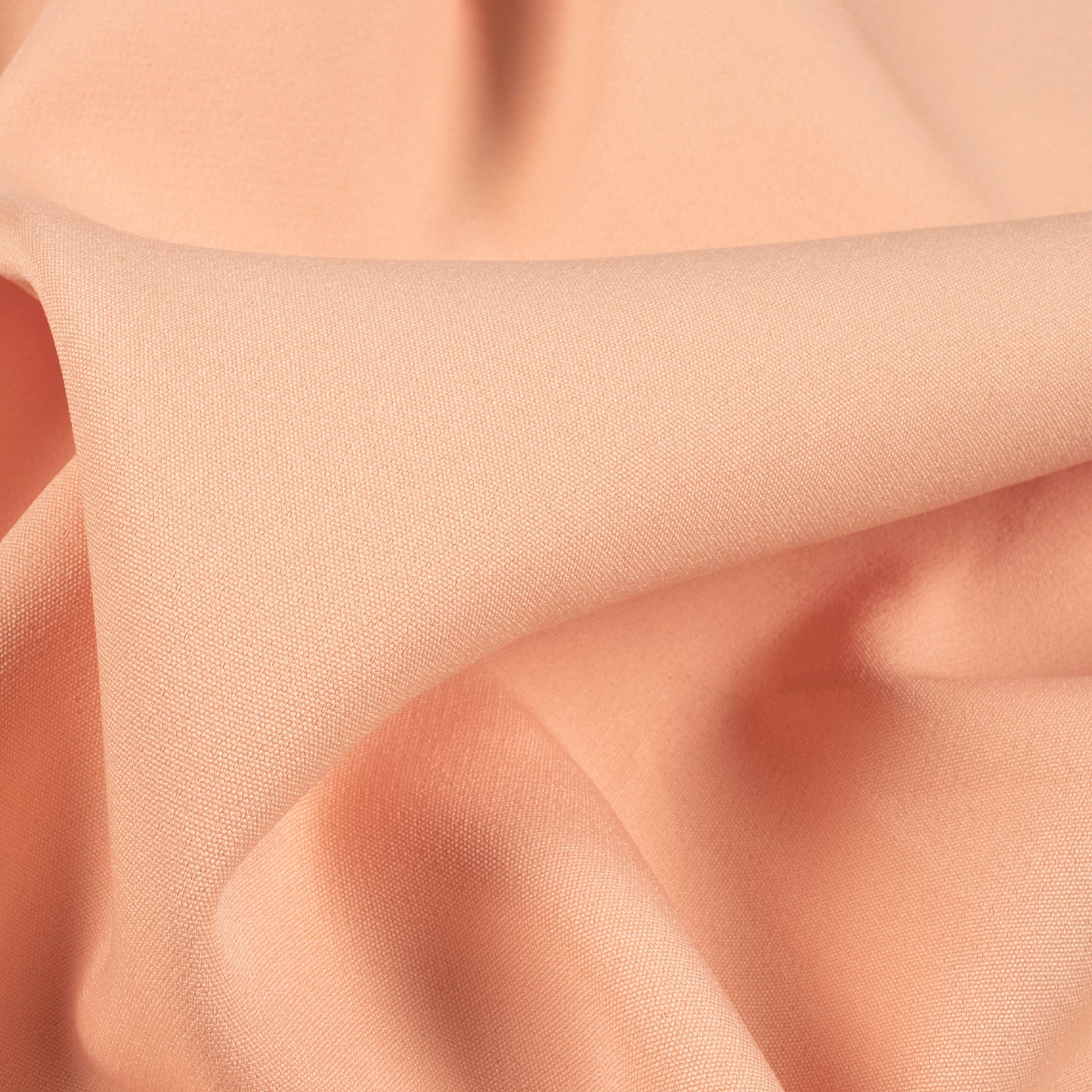 Coral Peach Plain Banana Crepe Fabric (Width 58 Inches)