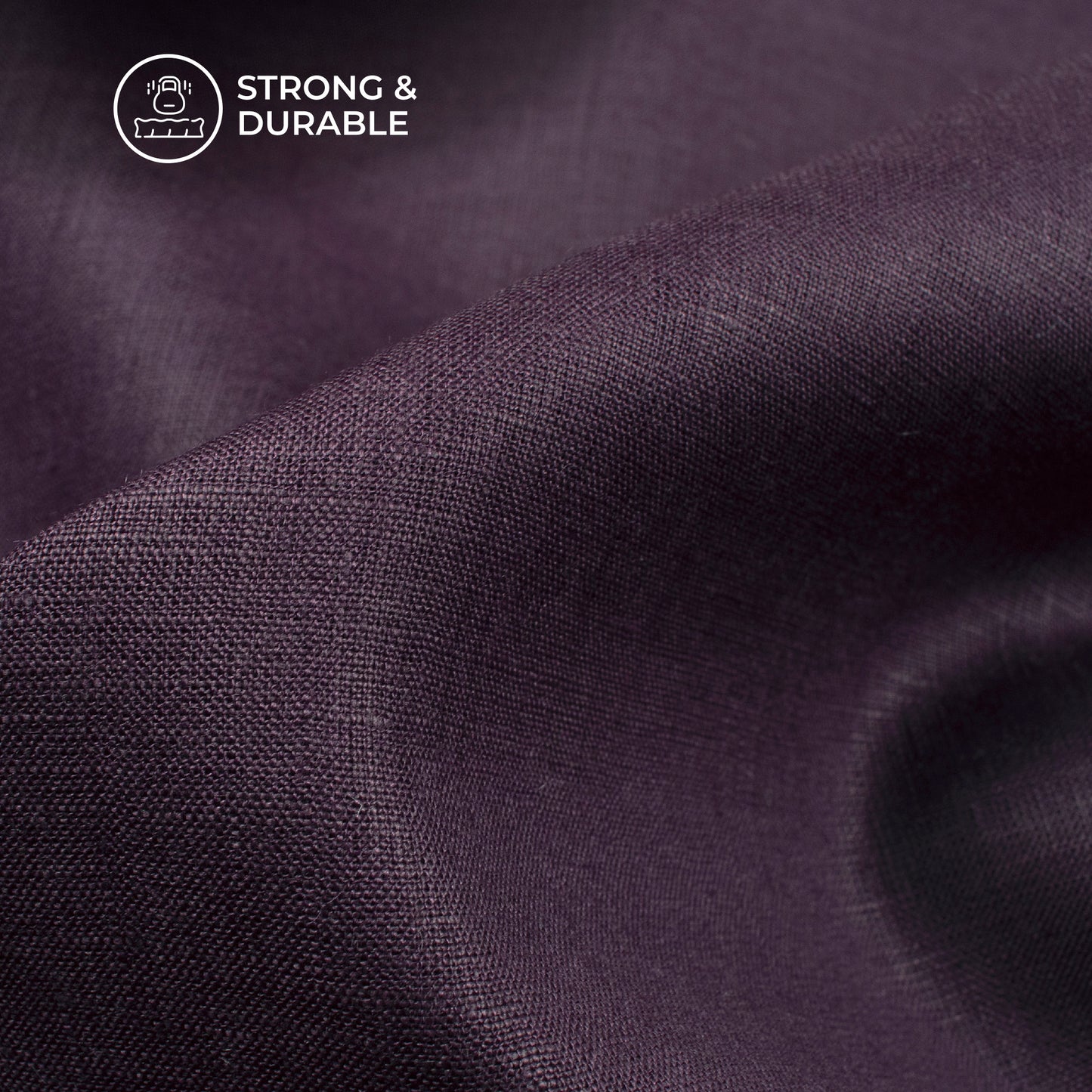 Plain Wine Purple 60 LEA Pure Linen Fabric (Width 58 Inches)