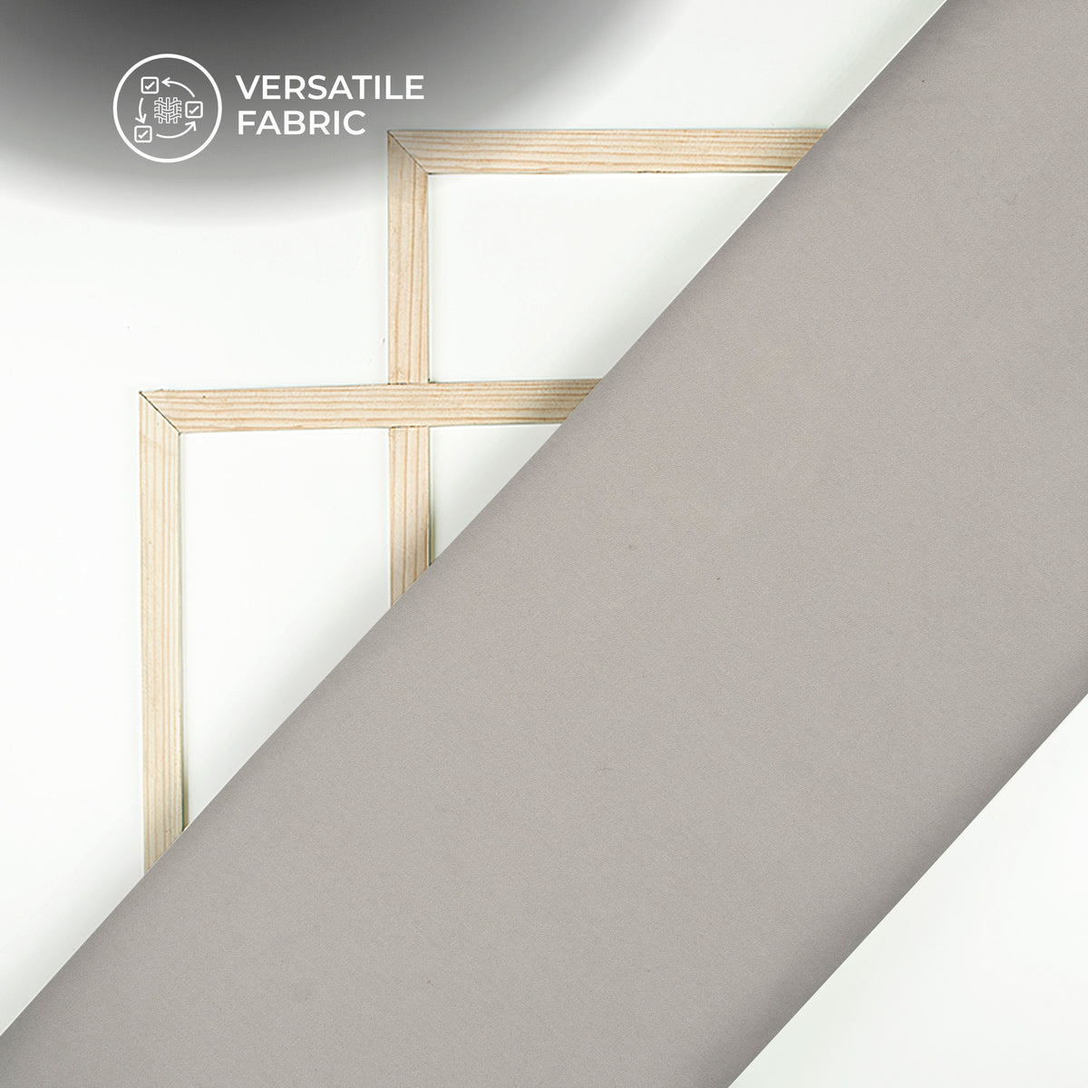 Dolphin Grey Plain Flexi Lycra Fabric (Width 56 Inches)