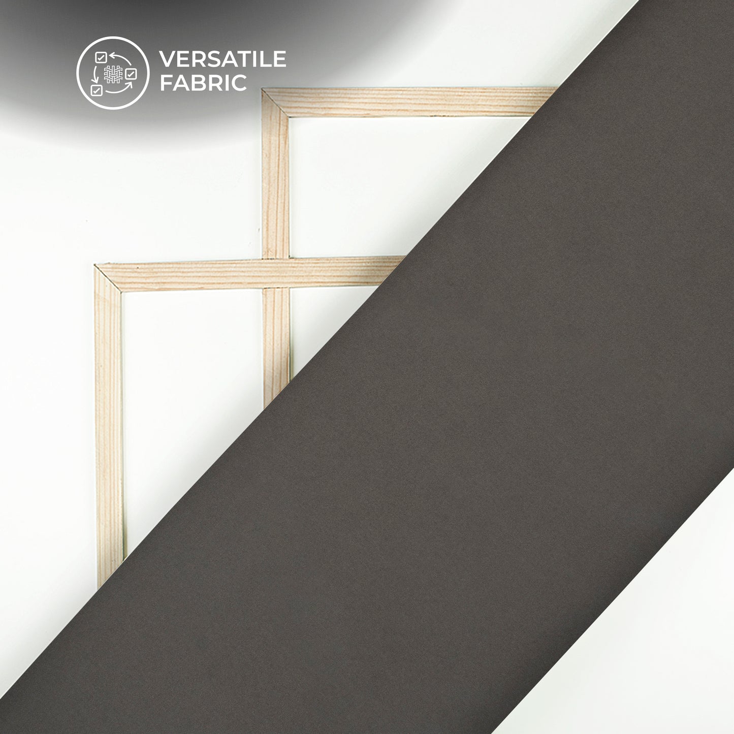 Dark Grey Plain Flexi Lycra Fabric (Width 56 Inches)