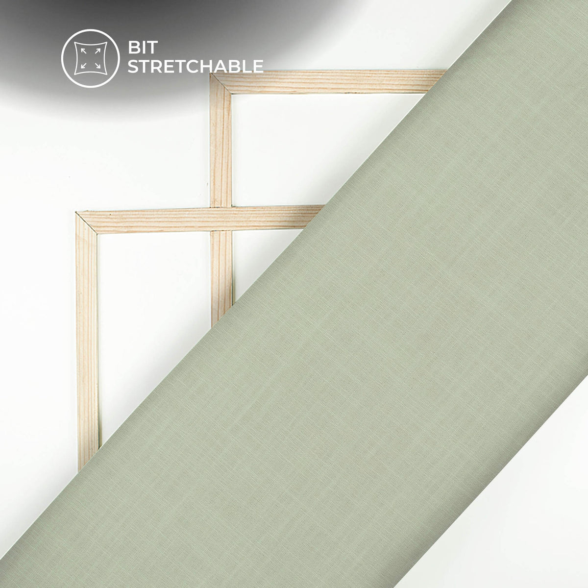 Light Grey Plain Textured Linen Slub Fabric  (Width 54 Inches)