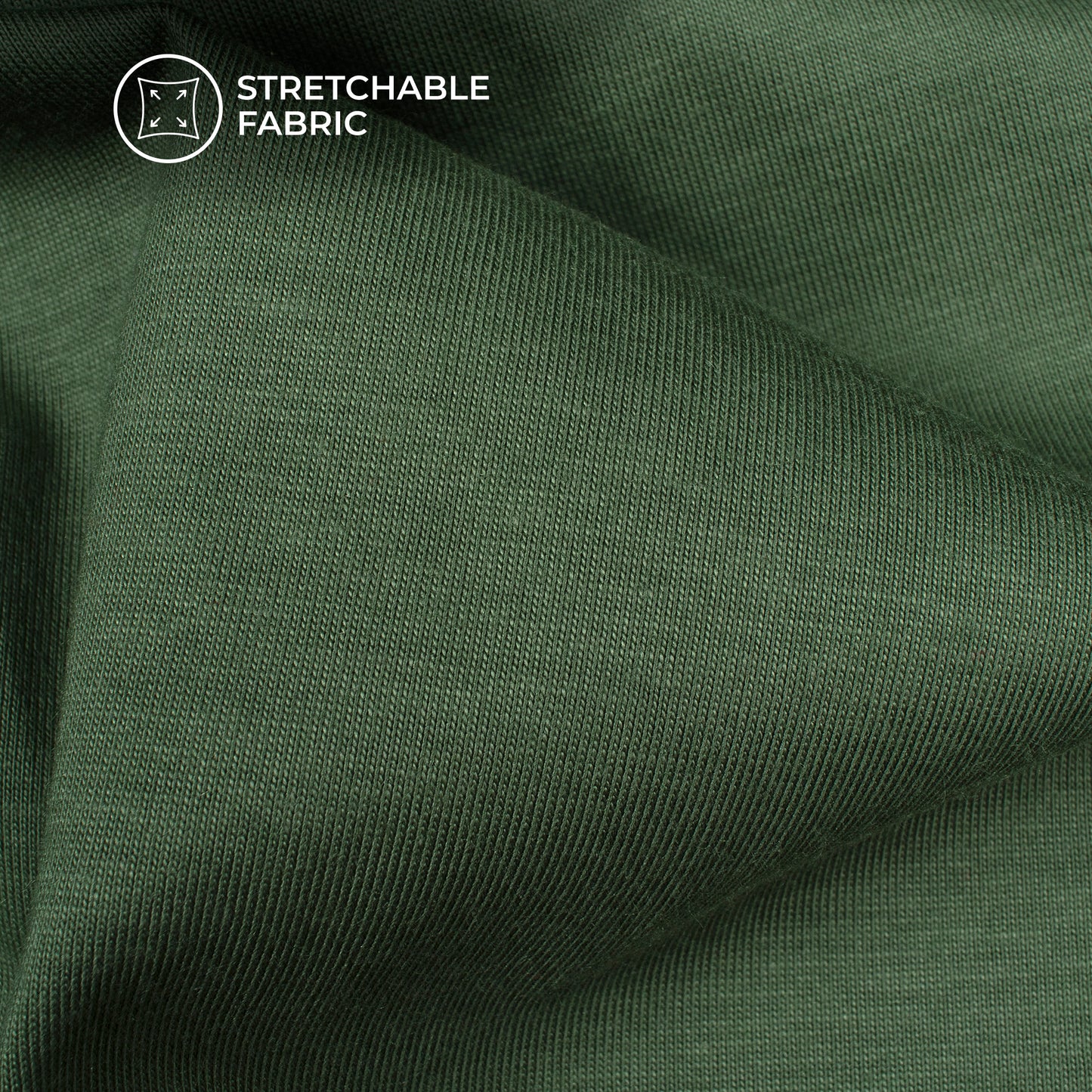 Fern Green Stratched Modal Cotton Lycra Fabric (Width 70 Inches)