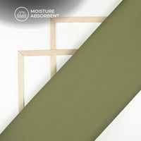 Fern Green Plain Stretch Cotton Fabric(Width 86 Inches)